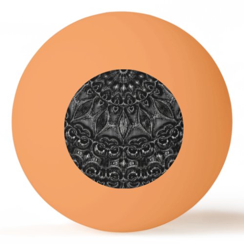 Charcoal Mandala  Ping Pong Ball