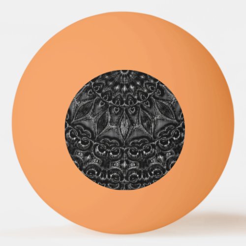 Charcoal Mandala  Ping Pong Ball