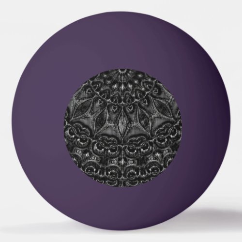 Charcoal Mandala  Ping Pong Ball