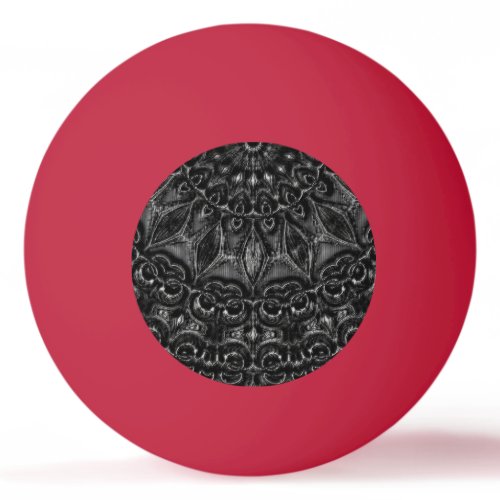 Charcoal Mandala  Ping Pong Ball