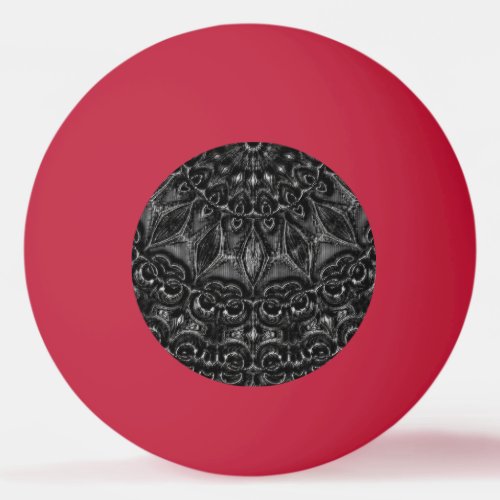 Charcoal Mandala  Ping Pong Ball
