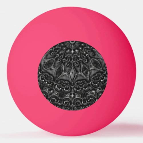 Charcoal Mandala  Ping Pong Ball