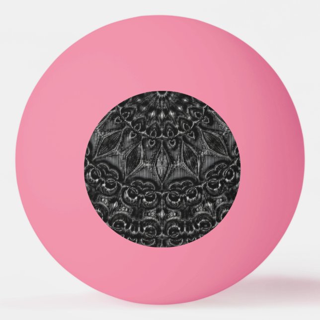 Charcoal Mandala  Ping Pong Ball (Front)