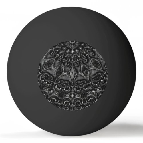 Charcoal Mandala  Ping Pong Ball