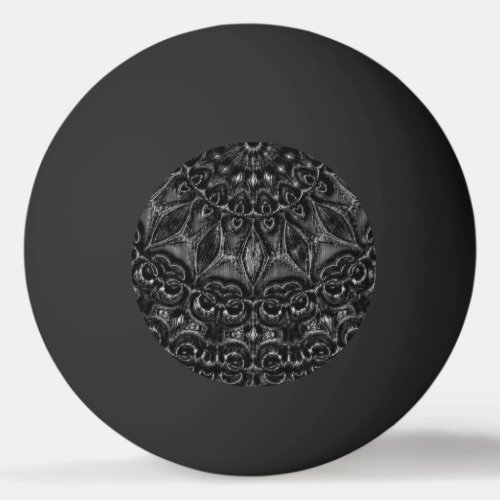 Charcoal Mandala  Ping Pong Ball