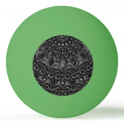 Charcoal Mandala  Ping Pong Ball