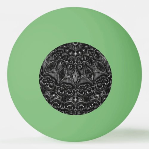 Charcoal Mandala  Ping Pong Ball