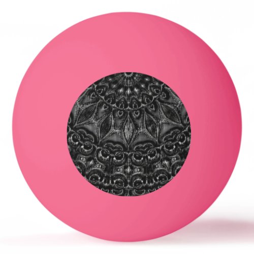 Charcoal Mandala  Ping Pong Ball