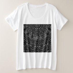 Charcoal Mandala  Plus Size T-Shirt