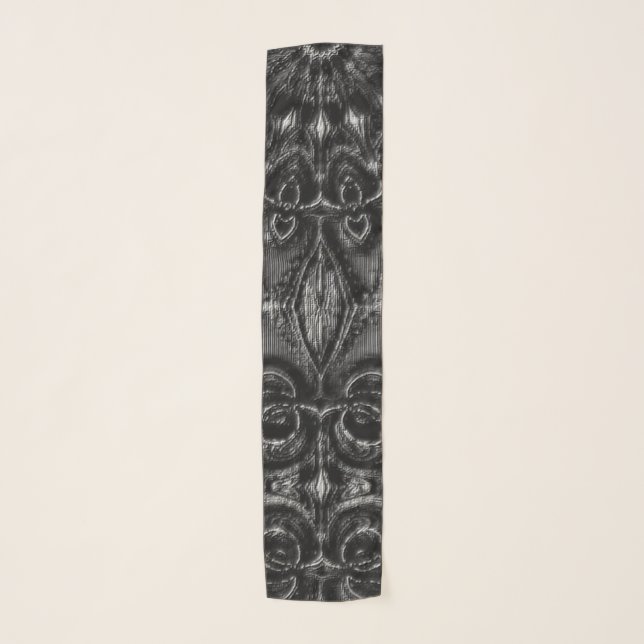 Charcoal Mandala  Scarf (Front)