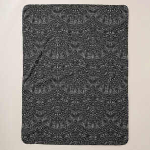 Charcoal Mandala Sherpa Blanket