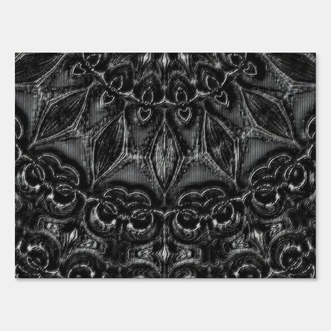 Charcoal Mandala  Sign (Front)