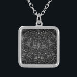 Charcoal Mandala    Silver Plated Necklace<br><div class="desc">Thank you for checking out my design. Follow my art on Instagram @MRNStudios or ko-fi.com/mrnstudios</div>