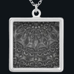Charcoal Mandala   Silver Plated Necklace<br><div class="desc">Thank you for checking out my design. Follow my art on Instagram @MRNStudios or ko-fi.com/mrnstudios</div>