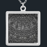 Charcoal Mandala   Silver Plated Necklace<br><div class="desc">Thank you for checking out my design. Follow my art on Instagram @MRNStudios or ko-fi.com/mrnstudios</div>