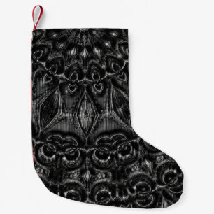 Charcoal Mandala   Small Christmas Stocking
