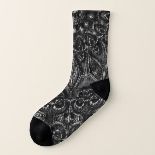 Charcoal Mandala  Socks