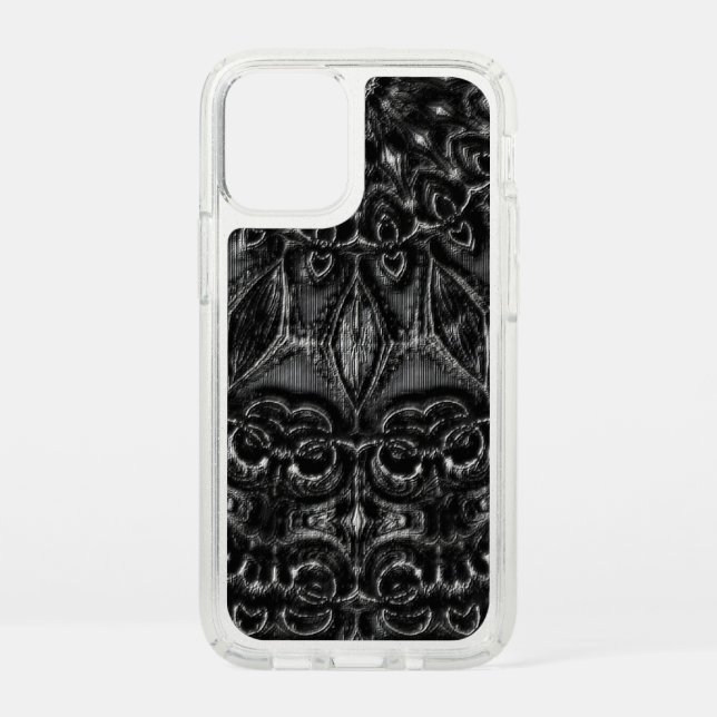Charcoal Mandala  Speck iPhone 12 Mini Case (Front)