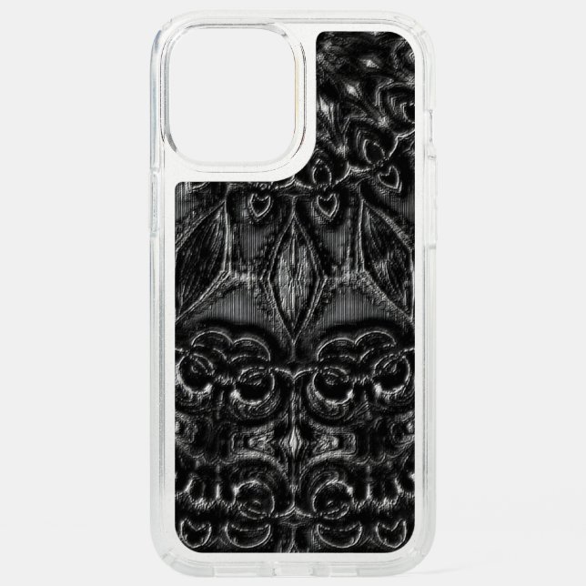 Charcoal Mandala  Speck iPhone 12 Pro Max Case (Front)