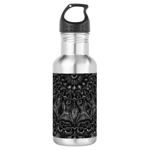 Charcoal Mandala  Stainless Steel Water Bottle