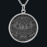 Charcoal Mandala    Sterling Silver Necklace<br><div class="desc">Thank you for checking out my design. Follow my art on Instagram @MRNStudios or ko-fi.com/mrnstudios</div>
