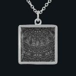 Charcoal Mandala    Sterling Silver Necklace<br><div class="desc">Thank you for checking out my design. Follow my art on Instagram @MRNStudios or ko-fi.com/mrnstudios</div>