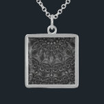 Charcoal Mandala    Sterling Silver Necklace<br><div class="desc">Thank you for checking out my design. Follow my art on Instagram @MRNStudios or ko-fi.com/mrnstudios</div>