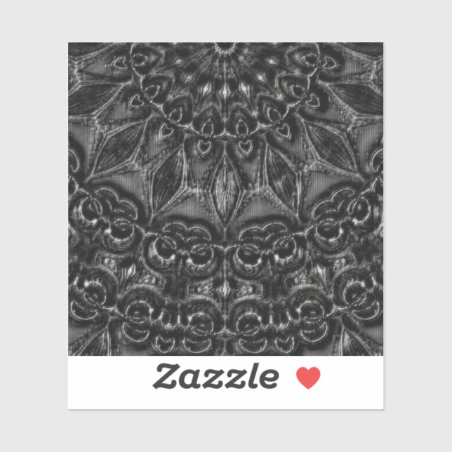 Charcoal Mandala  Sticker (Sheet)