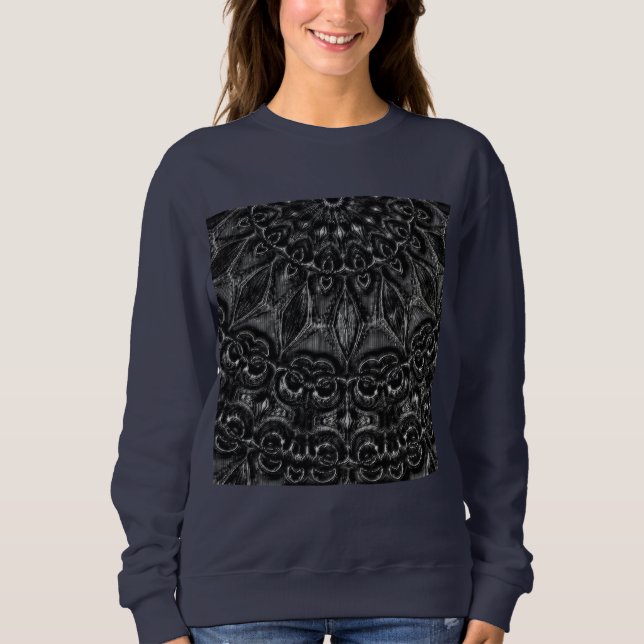 Charcoal Mandala  Sweatshirt (Front)