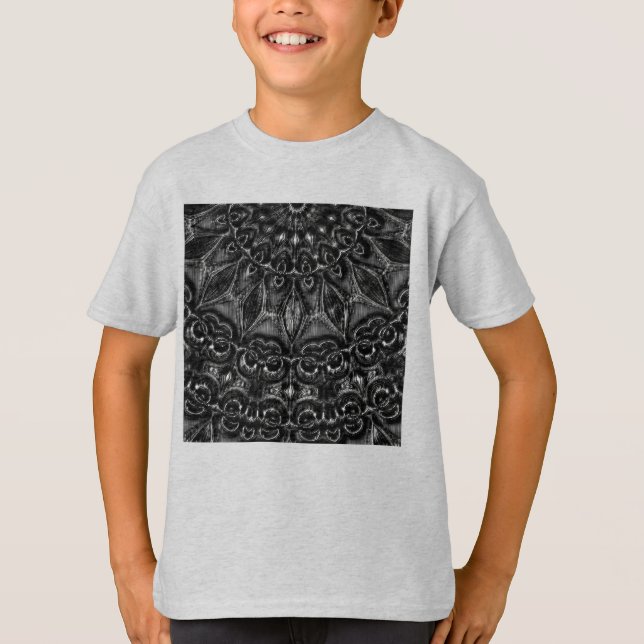 Charcoal Mandala  T-Shirt (Front)