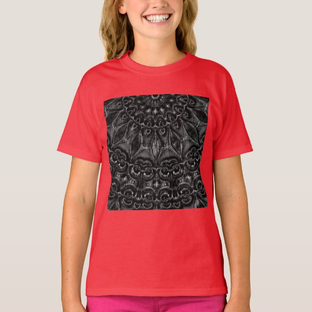 Charcoal Mandala  T-Shirt (Front)