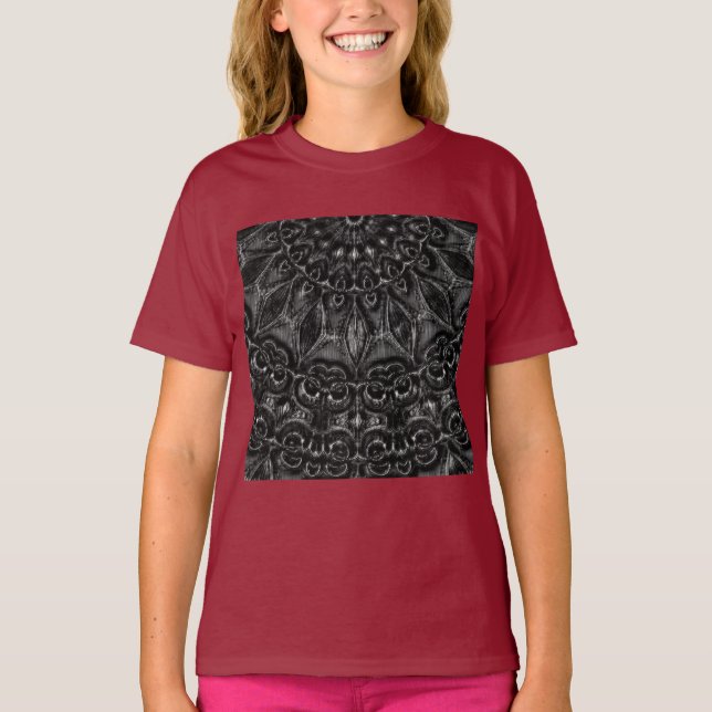 Charcoal Mandala  T-Shirt (Front)