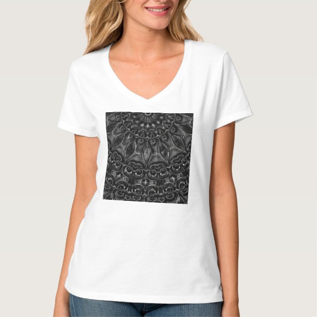 Charcoal Mandala  T-Shirt (Front)