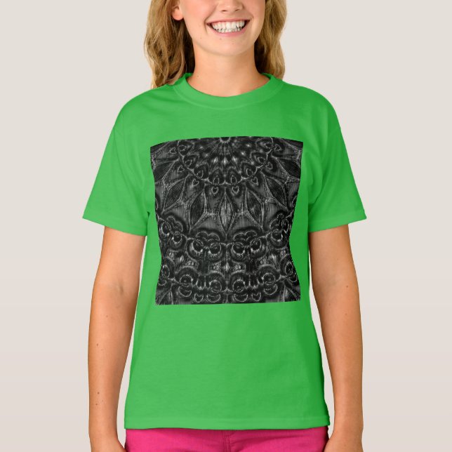 Charcoal Mandala  T-Shirt (Front)