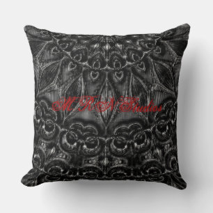 Charcoal Mandala  Throw Pillow