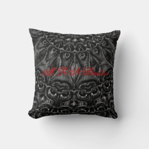 Charcoal Mandala Throw Pillow