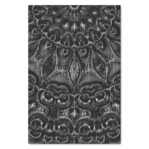 Charcoal Mandala  Tissue Paper