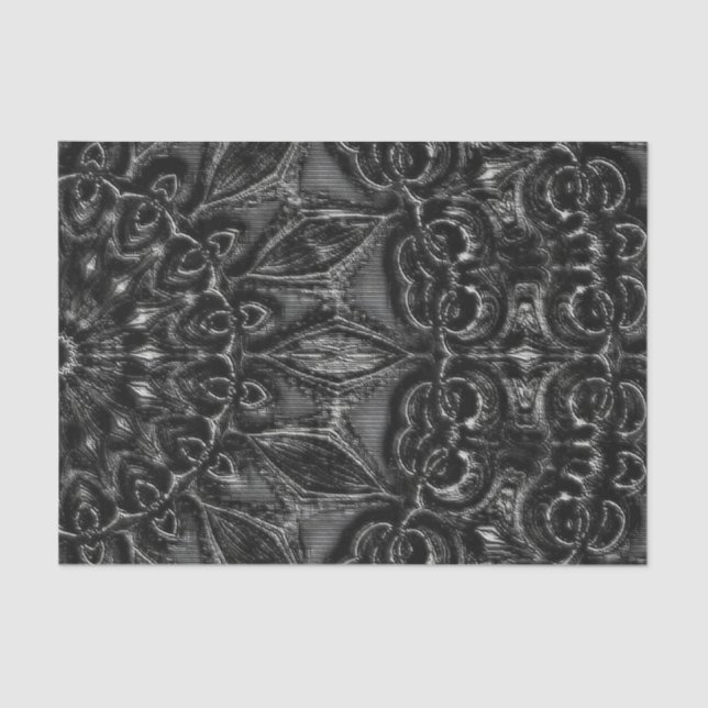 Charcoal Mandala  Tissue Paper (Front)