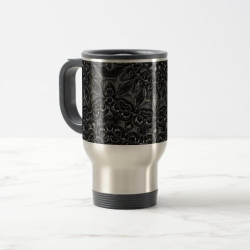 Charcoal Mandala   Travel Mug