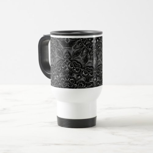 Charcoal Mandala   Travel Mug