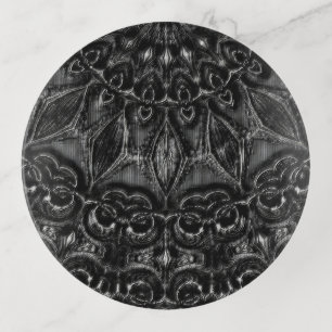 Charcoal Mandala Trinket Tray