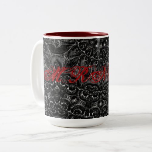 Charcoal Mandala   Two_Tone Coffee Mug