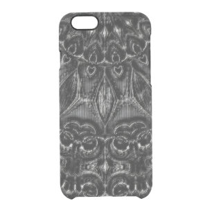 Charcoal Mandala Clear iPhone 6/6S Case