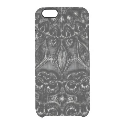 Charcoal Mandala Clear iPhone 6/6S Case