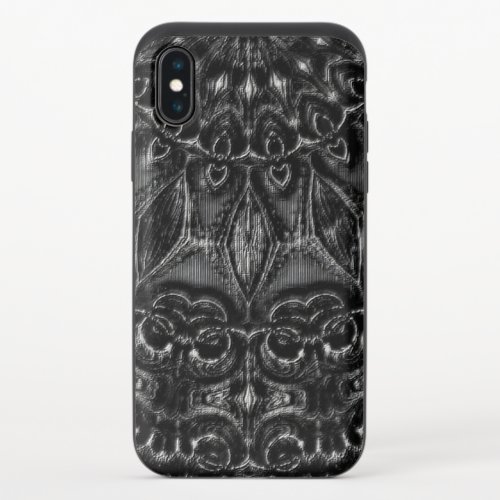 Charcoal Mandala  iPhone XS Slider Case