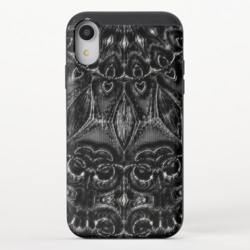 Charcoal Mandala  iPhone XR Slider Case