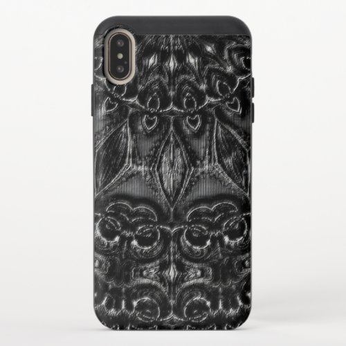 Charcoal Mandala  iPhone XS Max Slider Case