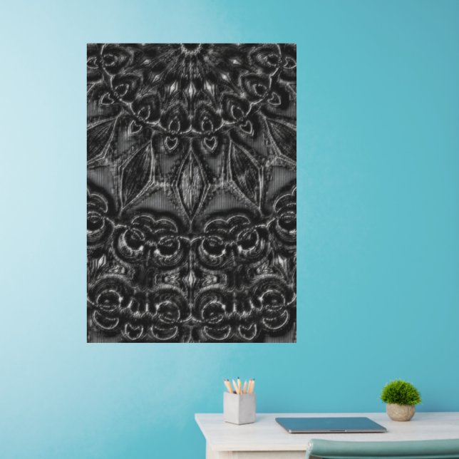 Charcoal Mandala  Wall Decal (Home Office)