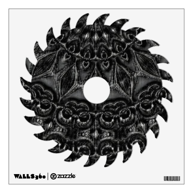Charcoal Mandala  Wall Decal (Front)