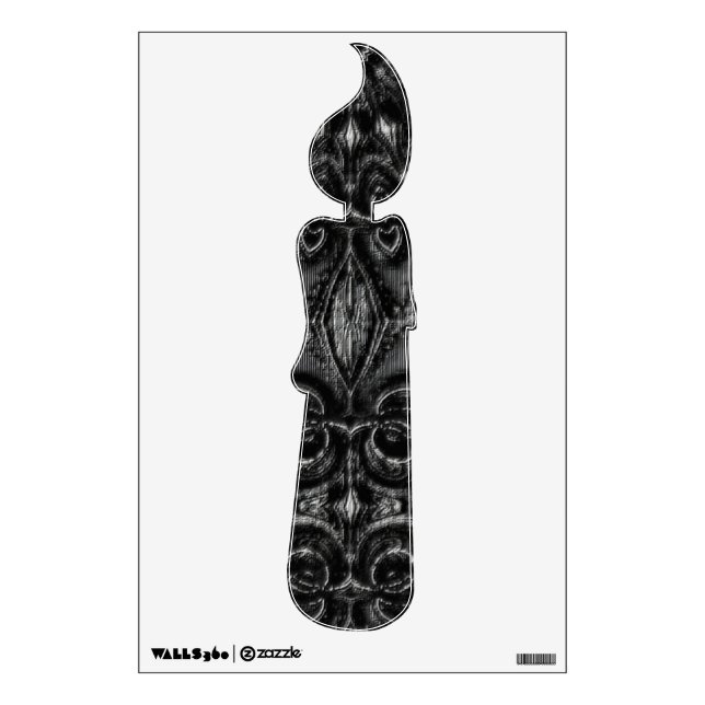 Charcoal Mandala  Wall Decal (Front)